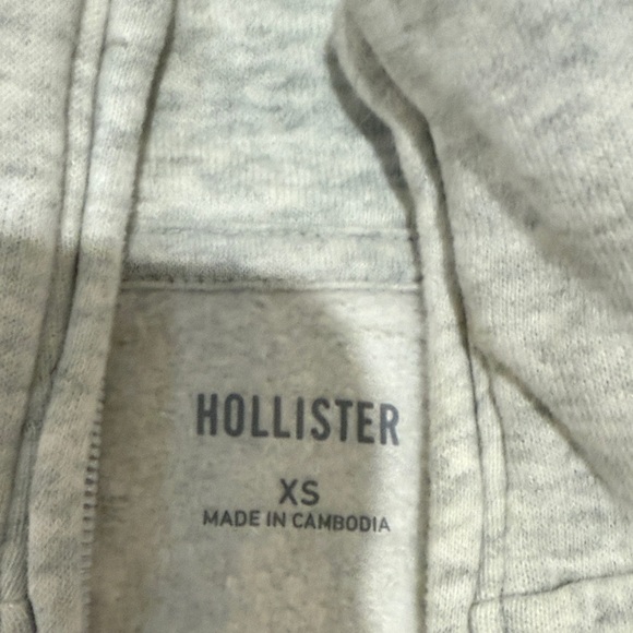 Hollister Light Gray Zip-Up Hoodie - Picture 2 of 3